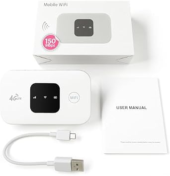 Mobile Hotspot, Portable Travel Router 300Mbps High Speed SIM Card (Not Provide) Hotspot Device 4G Strong Coverage Mobile Internet Router for Car Home Office Travel
