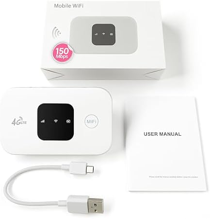 Mobile Hotspot, Portable Travel Router 300Mbps High Speed SIM Card (Not Provide) Hotspot Device 4G Strong Coverage Mobile Internet Router for Car Home Office Travel