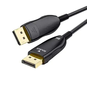 8K Fiber Optic DisplayPort Cable 2.1, 75ft Long Active DP Cable 54Gbps, 8K@60Hz, 4K@240Hz, 2K@360Hz, HDR, HDCP, DSC 1.2a, High Speed Optical Display Port Cord for Gaming/Monitor/Graphics Card/TV/PC