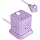 FDTEK Cube Power Strip USB C, 4 Outlets 3 USB 10 FT Extension Cord Purple