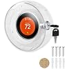 Round Thermostat Lock Case with Key, Upgraded,Thermostat Cover Universal, Thermostat Lock Case Clear, Wall Thermostat Guard, Fits Round Nest Thermostat(3.5x3.5x1.9 in) or Smaller