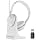 Bluetooth Wireless Headset with Mic for Work, Advanced Noise Reduction Microphone, Clear Calls - Comfortable On-Ear Headphones, Bluetooth 5.3, Applicable to Laptop, PC, Zoom, Office(White)
