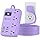 Beeiker 6 USB Purple Surge Protector Power Strip,10 Ft Cute Extension Cord