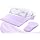 Ospelelf Ergonomic Mouse Pad and Keyboard Stand Wrist Rest Set, Memory Foam Comfort, Pain Relief for Typing, Office Desk Accessories, Purple