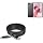 BoxWave Cable Compatible with Blackview Oscal Pad 18 - PowerDisplay PD Cable (6ft) - USB-C to USB-C (100W), LED Wattage Info Extra Long Braided Nylon - Jet Black