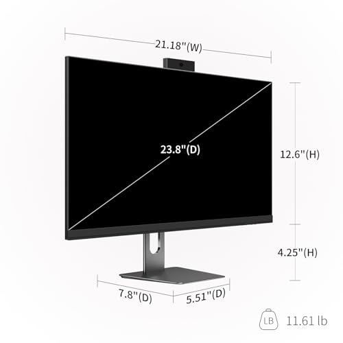 27" All-in-One Desktop Computer, i7 CPU, 16GB RAM, 512GB SSD, Win 11 Home