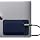 Slipdrive - Portable Hard Drive Sleeve for Laptop - SSD Solid State Drive - Reusable Adhesive - 5” x 3.2” Stick on External Hard Drive Carrying Case - Travel Pocket Pouch (Small, Navy Blue)