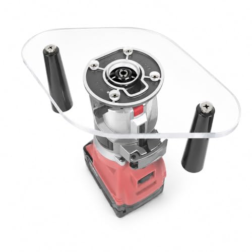 6" x 10" Dual Grip Router Base Plate for 2723-20, Compatible with M18 FUEL Compact Router, Clear Acrylic, Enhanced Control & Stability