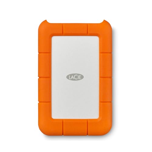 LaCie Rugged Mini, 1TB, 2.5", Portable External Hard Drive, for PC Mac iPad and iPhone, Data Rescue Service (LAC301558)
