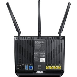 ASUS AC1900 Wireless Dual Band (5GHz + 2.4GHz) Gigabit Wi-Fi Router [RT-AC68U] Ultra-Fast 802.11ac 1900 Mbps Speed, 5X Gigabit LAN Ports, Broadcam TurboQAM Wi-Fi Acceleration, AiProtection Security