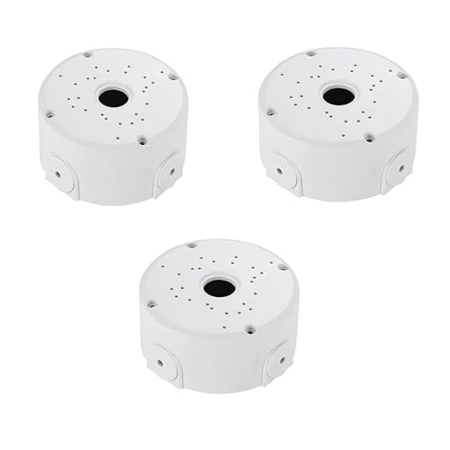Universal Bullet Security Camera Junction Box Mount Bracket Plastic Rainproof Junction Box Mount Bracket for IP Camera Electric Enclosure, Indoor/Outdoor Wall Cable Junction Base Boxes (3 Pack)