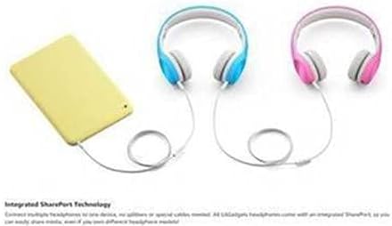 Kids Headphones with Cord, Toddler Headphones with Sharing Function, 85dB/93dB Safe Volume Limit, for Toddler Children Baby Boys Girls On-line Study, School, Travel use (Light Green)