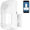 WiFi Motion Sensor Alarm: Smart PIR Motion Detector Alert with 110dB Siren & App Alerts, Tuya App for Remote Arm/Disarm, 4 Alarm Modes Home Security System Compatible with Alexa/Google Assistant