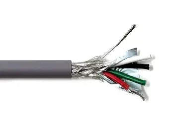 16AWG 4C AMESB Shielded Cable Wire, AWM 2464 Gray 50FT
