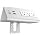 Electriduct Edge Mount Nightstand Charger 6 Amp 1 USB-C Charging Port + 3 USB-A Charging Ports, 3 AC Power Strip Outlets Clamp Desk Power Center - White