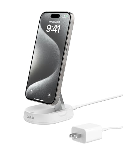 Belkin Qi2 15W Magnetic Wireless Charging Stand, Convertible Fast