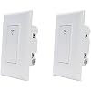 Smart Light Switch,Jinvoo WiFi Smart Wall Light Switch,Voice Control and Timing Function,No Hub Hequired,Easy and Safe Installation Compatible with Alexa and Google.（2 Pack）