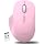 memzuoix Dual Mode Wireless Mouse, 2.4GHz USB + Bluetooth, Silent Clicks, USB-C Rechargeable, 3 Adjustable DPI (800/1200/1600), Ergonomic Right-Hand Design for Laptop PC Mac Office Home-Pink