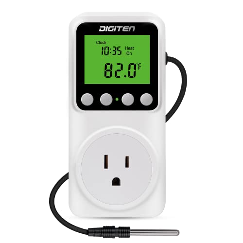 DIGITEN Digital Programmable Thermostat Outlet with Timer