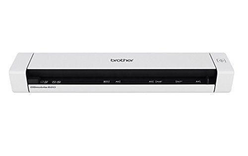 Brother Mobile Color Page Scanner, DS-620, Fast Scanning Speeds, Compact and Lightweight, Compatible with BR-Receipts, Black