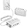 Portable USB Power Strip with 65W PD Fast Charging, 7-in-1 Flat Plug 3 USB-C 2 USB-A Ports 2500W AC Outlets, 175W Total Extension Cord for Home/Office/College/Travel (White)