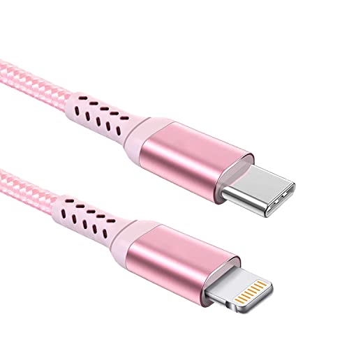 10FT Long iPhone USB-C to Lightning Cable Apple MFi Certified Pink