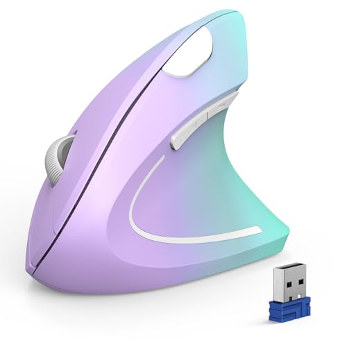 TECKNET Ergonomic Mouse, 4800 DPI Wireless Bluetooth Vertical, 3-Device