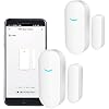 2 Pack WiFi Door Window Sensor Detector: Wireless Security Alarm Door Sensor, Tuya Door Open Contact Sensor, Compatible with Alexa,Google Home,Siri, Smart Door Sensors for Home Business Security