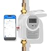 Zigbee Smart Water Meter with Shutoff Valve & LCD Display 214C - Works with Tuya Smart & Home Assistant, Battery-Powered, Remote Flow Monitoring, Zigbee Hub Required (3/4 inch, DN20)