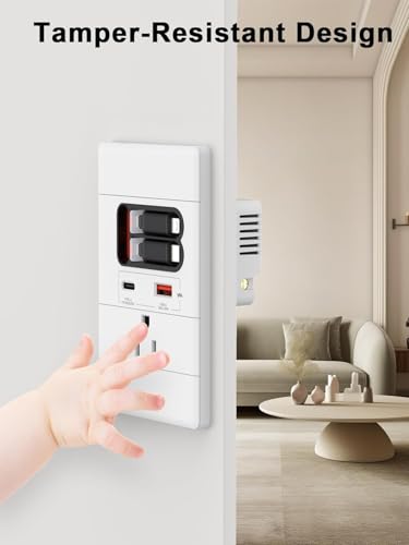 20W USB C Wall Outlet with 2 Retractable Cables & 2 Ports