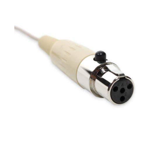 Beige Lavalier Lapel Mic with 4 pin mini XLR TA4F for Shure wireless