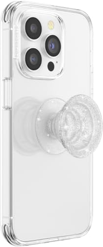 Adhesive Phone Grip — Clear Glitter Anti-Drop Stand - Image 3