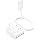Olcorife Flat Plug Power Strip with 10 FT Extension Cord, 8 Outlets 8 USB Ports(4 USB C), 3 Sided Outlet Extender for Home Office Travel Dorm Room Essentials, White
