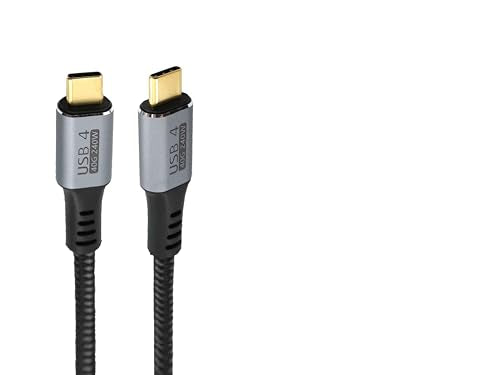 USB 4 Cable 240W for Thunderbolt 4 40Gbps Cable with 8K@60Hz 5K@60Hz or Dual 4K Video USB-C compatible with Thunderbolt 3/4, Dell, iPad Air 4, iPad Pro 2020, Pixel, Hub, Docking, and More 0.3M