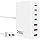 USB C Charger Station 200W PD QC3.0 GaN Fast Charging Block 7 Port (White) - Image 9
