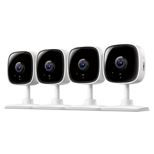 Tapo 1080P Indoor Security Camera, Baby Monitor, Dog Camera, C100(4-Pack)