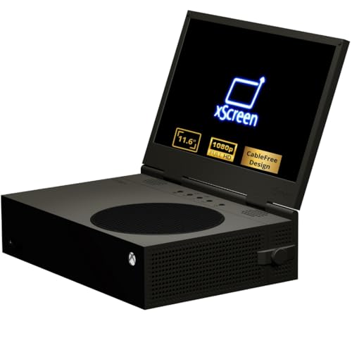 UPspec Gaming xScreen for Xbox Series S* - 11.6 1080P FHD 60Hz IPS Portable Screen Attachment - Unique CABLEFREE Design (Carbon Black)