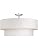 2-Tier 22" Cream Drum Fabric 5 Light Brushed Nickel Semi Flush Mount Ceiling Light for Living Room Dining Room Bedroom Hallway