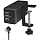 Compact Desk Edge Clamp Power Strip with 6-Outlet,3-USB-A-Port,Fit 2.4" Tabletop Edge,Table Leg.Meeoueoiu Desktop Mount Charging Power Station for Office Home,6.56ft Extension Cord,Black