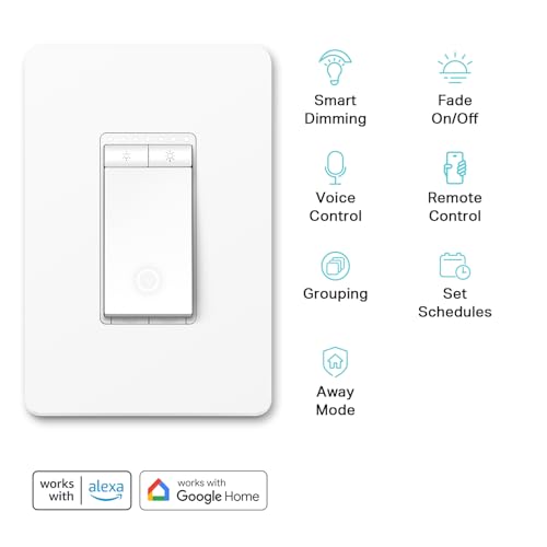 Kasa Smart Dimmer Switch HS220P3, Single Pole, Needs Neutral Wire