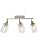LOUSACE 3-Light Brushed Nickel Track Lighting, Modern Flush Mount Seeded Glass Ceiling Light, Kitchen Ceiling Light Fixtures Over Sink for Dining Room Kitchen Bathroom Hallway