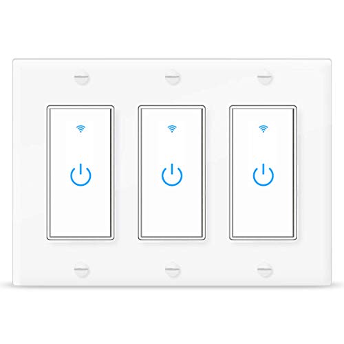 Smart WiFi Light Switch 3 Gang Compatible with Alexa | Smart Home - Image 1