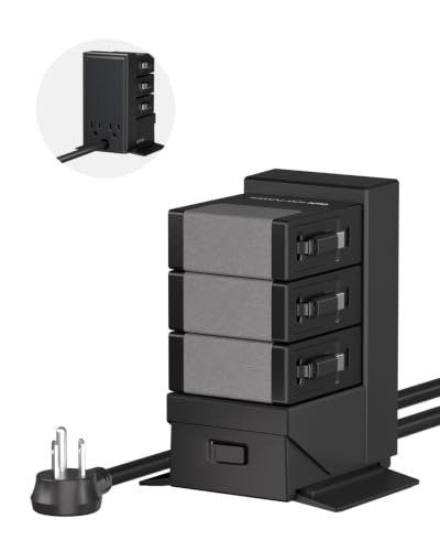 Gitryin Tower Charging Station for Nightstand, 120W Retractable Charger