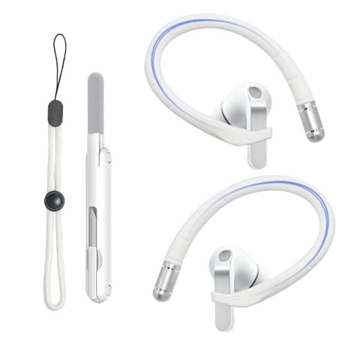 Ear Hooks for Galaxy Buds 4 Pro/Buds 4 with Lanyard, White