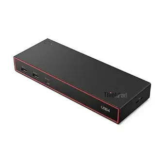 Lenovo ThinkPad USB4 Dock 5000, 40Gbps Bandwidth, Universal Compatibility, 65W Charging, Multiple Display Support, Black