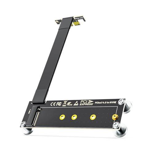 JEYI PCIe 4.0 x1 to M.2 NVMe Adapter (2230/42/60/80), 10CM, Magnetic