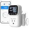 DEWENWILS Smart WiFi Temperature Controller Outlet, 15A/1800W, 24H Timer