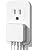 Nekmit Flat USB Wall Charger, 65W GaN Fast Charging USB C Charger Block, Dual USB Ports Wall Plug Power Adapter for iPhone 15 Pro Max/iPad Pro and More, White