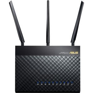 ASUS AC1900 Wireless Dual Band (5GHz + 2.4GHz) Gigabit Wi-Fi Router [RT-AC68U] Ultra-Fast 802.11ac 1900 Mbps Speed, 5X Gigabit LAN Ports, Broadcam TurboQAM Wi-Fi Acceleration, AiProtection Security