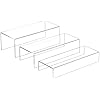 Sezanrpt Clear Riser Display Shelf 3pcs, Desktop Rectangular Acrylic Display Shelves Storage Organizer, Acrylic Stands for Funko Pop Figure, Bags, Shoes, Spice Jars, Skincare, Cosmetics - 12-2'', 3'',